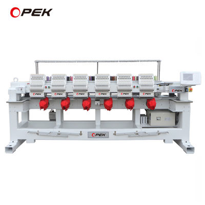2000W OPEK 6 헤드 산업용 컴퓨터 bordure 머신 캡 티셔츠 모자 평면 옷