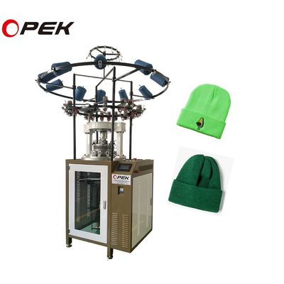 컴퓨터화 된 Opek 원형 뜨개질 기계 및 리브 모자 생산에 대한 성능