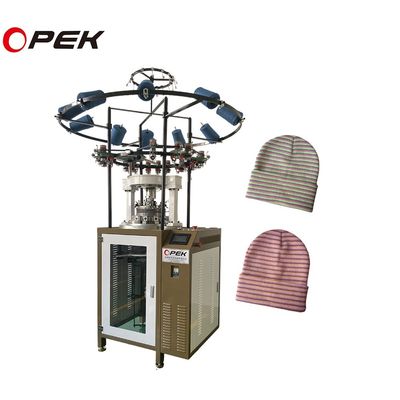 컴퓨터화 된 Opek 원형 뜨개질 기계 및 리브 모자 생산에 대한 성능