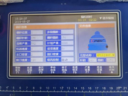 9인치 OPEK 365 자카르드 모자와 스카프를 위한 원형 짜기 기계 속도 90-120RPM