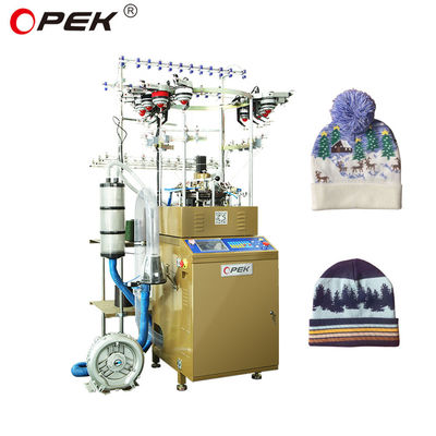 고도로 OPEK 365 Jacquard 모자와 스카프 넥팅 기계 완전히 컴퓨터 제어
