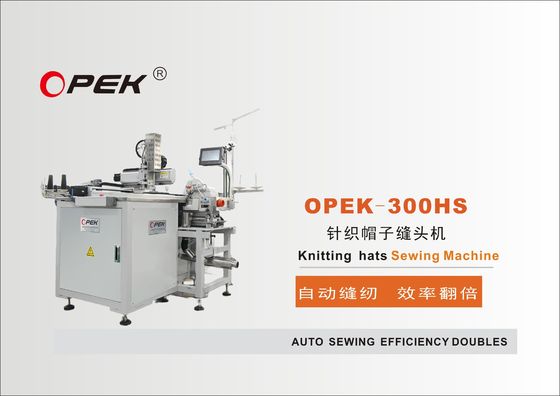 1.5KW OPEK-300HS 옷 가게에서 넥타이 모자 머리에 대한 자동 모자 꿰매기 기계