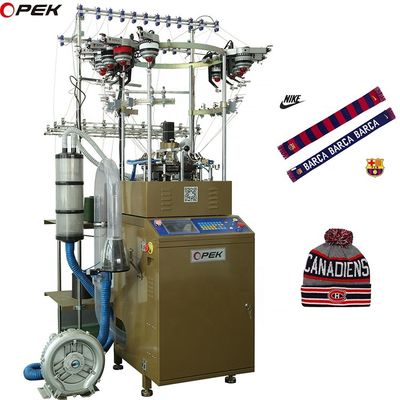 Opek Multicolor Jacquard 컴퓨터화 된 모자와 스카프 넥타이 머신