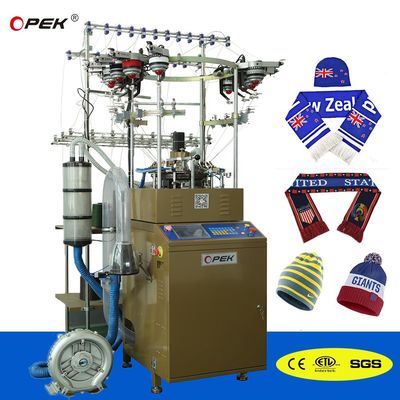 800pcs/day OPEK 자동 재커드 축구 팬 스카프 만드는 기계 첨단 기술