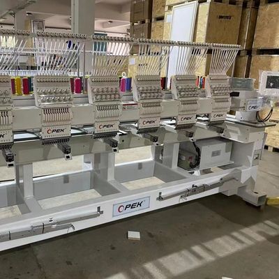 2000W OPEK 6 헤드 산업용 컴퓨터 bordure 머신 캡 티셔츠 모자 평면 옷