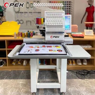산업용 컴퓨터화 된 OPEK 단일 머리 bordure 기계 티셔츠 캡 모자 제조